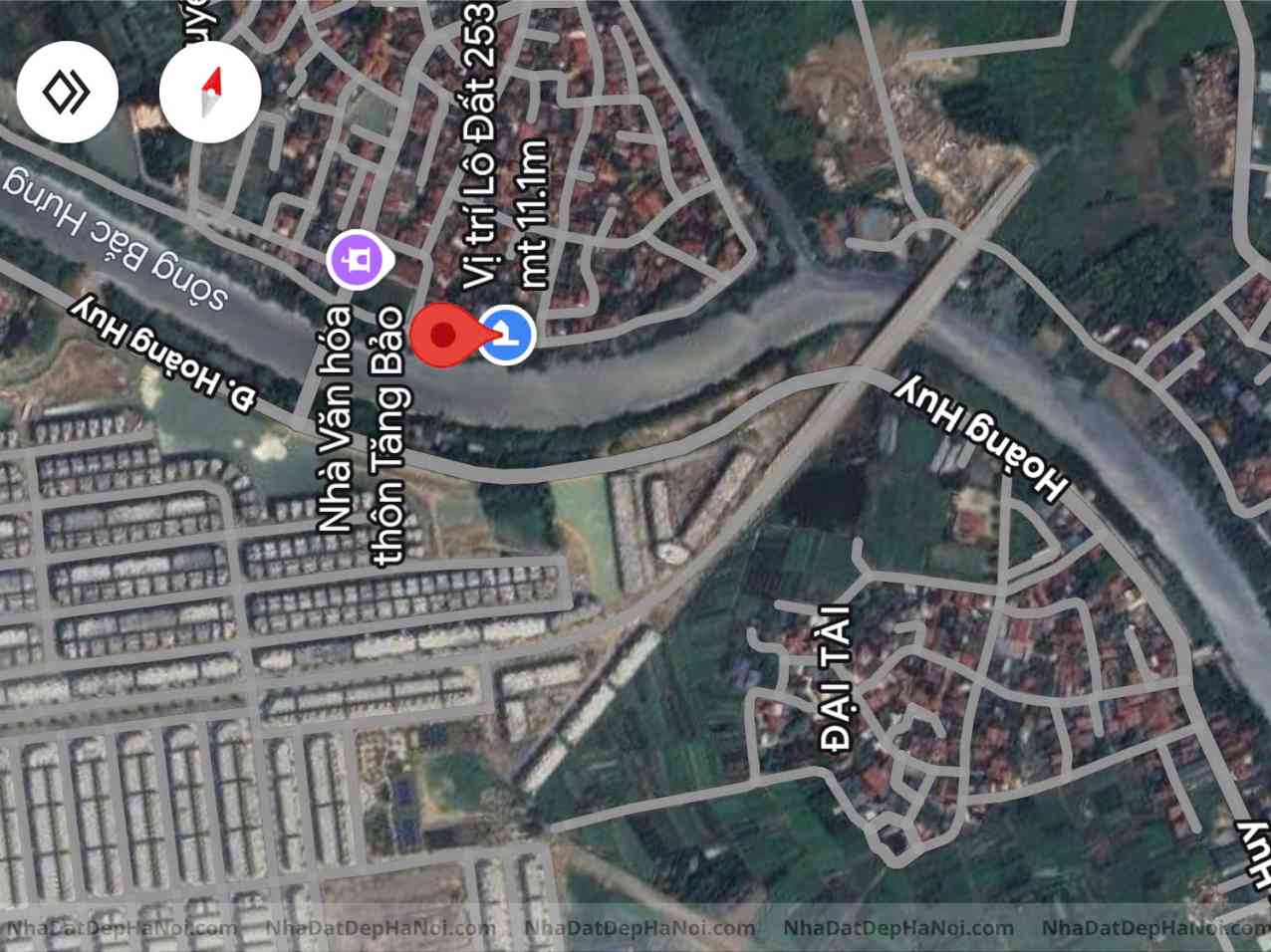 Bán đất Tân Quang Văn Lâm Hưng Yên 253m2 View sông Bắc Hưng Hải