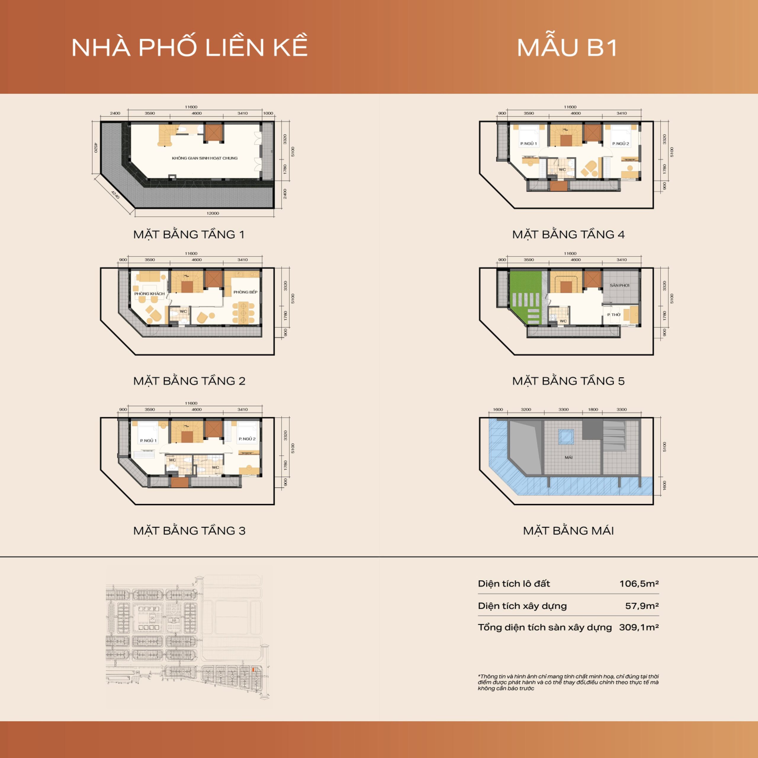 Mẫu nhà phố liền kề B1 Hanoi Oriental