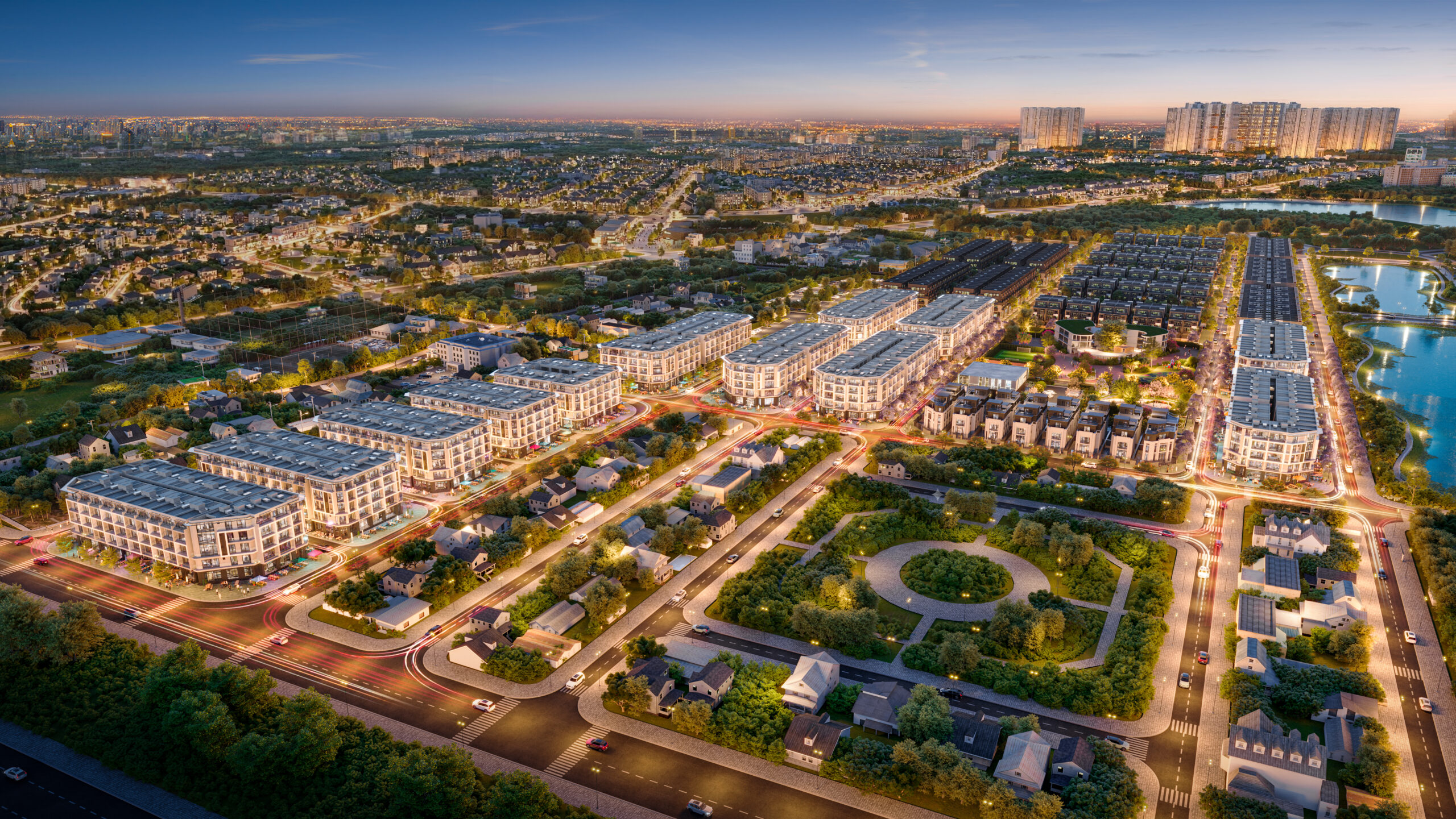 Phối cảnh dự án Hanoi Oriental buổi tối